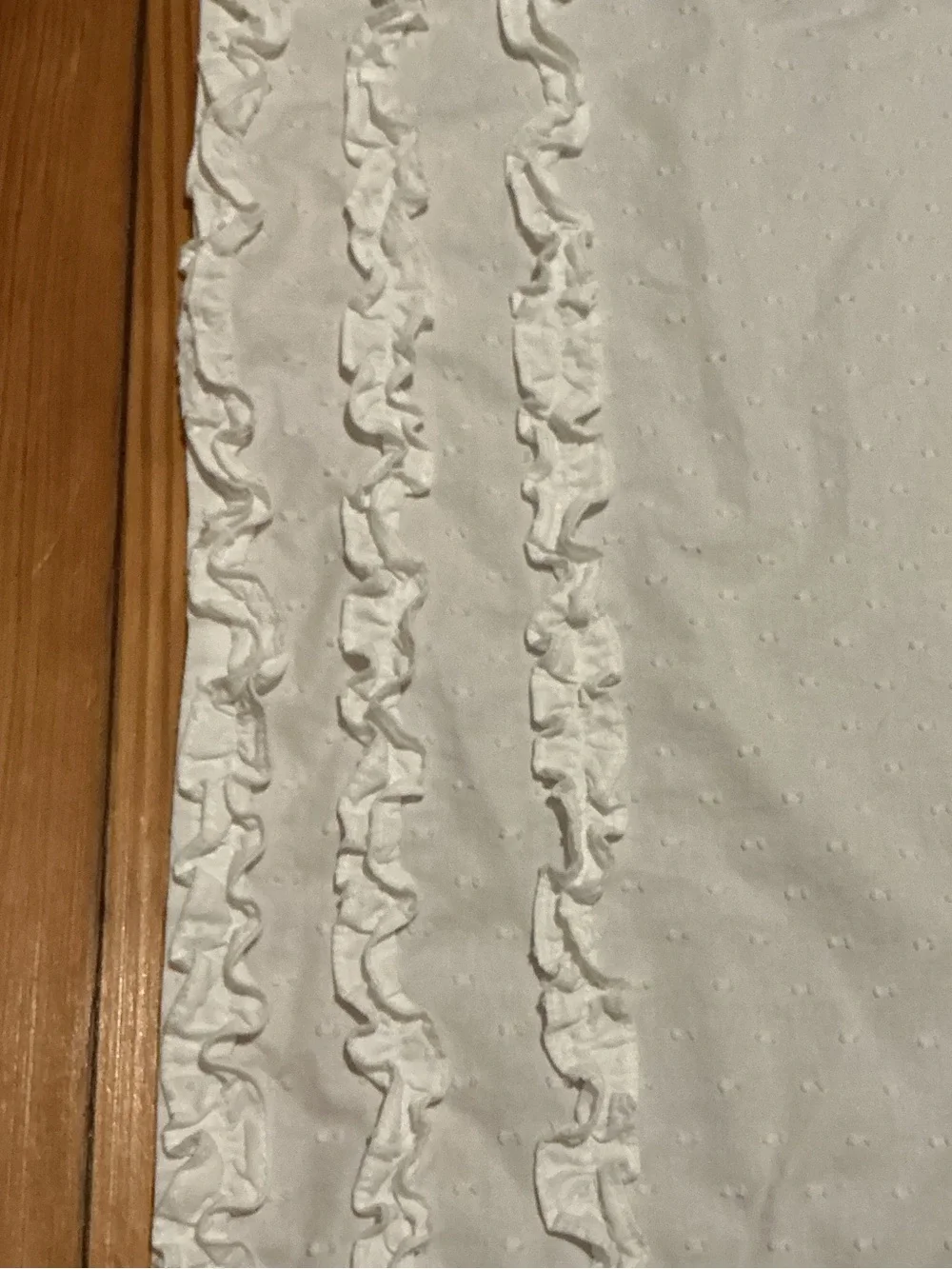 Simply Shabby Chic Crisp White Dotted Swiss Panel